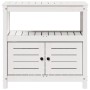 Pflanzentisch mit Regalen aus weißem Kiefernholz 82,5x45x81 cm von , Topfständer - Ref: Foro24-832428, Preis: 147,04 €, Rabat...
