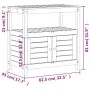 Mesa plantación con estantes madera pino blanco 82,5x45x81 cm by , Pot stands - Ref: Foro24-832428, Price: 140,86 €, Discount: %