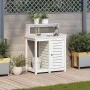 Mesa plantación con estantes madera pino blanco 82,5x50x109,5cm by , Pot stands - Ref: Foro24-832423, Price: 179,64 €, Discou...