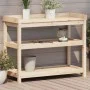 Mesa de plantación con estantes madera pino 108x45x86,5 cm de , Soportes para macetas - Ref: Foro24-832437, Precio: 110,53 €,...