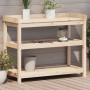 Mesa de plantación con estantes madera pino 108x45x86,5 cm by , Pot stands - Ref: Foro24-832437, Price: 115,54 €, Discount: %