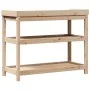 Mesa de plantación con estantes madera pino 108x45x86,5 cm de , Soportes para macetas - Ref: Foro24-832437, Precio: 110,53 €,...