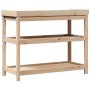 Mesa de plantación con estantes madera pino 108x45x86,5 cm by , Pot stands - Ref: Foro24-832437, Price: 115,54 €, Discount: %