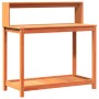 Pflanzentisch mit Regalen aus braunem Kiefernholz 108x50x109,5 cm. von , Topfständer - Ref: Foro24-844634, Preis: 125,42 €, R...