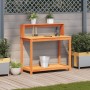 Pflanzentisch mit Regalen aus braunem Kiefernholz 108x50x109,5 cm. von , Topfständer - Ref: Foro24-844634, Preis: 125,42 €, R...
