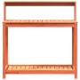 Pflanzentisch mit Regalen aus braunem Kiefernholz 108x50x109,5 cm. von , Topfständer - Ref: Foro24-844634, Preis: 125,42 €, R...