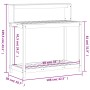 Pflanzentisch mit Regalen aus braunem Kiefernholz 108x50x109,5 cm. von , Topfständer - Ref: Foro24-844634, Preis: 125,42 €, R...