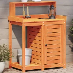 Mesa plantación con estantes madera pino marrón 82,5x50x109,5cm by , Pot stands - Ref: Foro24-844636, Price: 147,63 €, Discou...