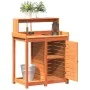 Pflanzentisch mit Regalen aus braunem Kiefernholz 82,5x50x109,5cm von , Topfständer - Ref: Foro24-844636, Preis: 147,86 €, Ra...
