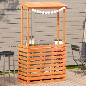 Hoher Gartentisch aus massivem braunem Holz, 112,5x57x195,5 cm. von , Gartentische - Ref: Foro24-844641, Preis: 192,38 €, Rab...