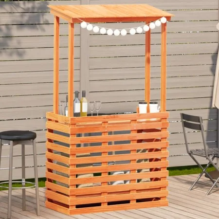 Mesa alta bar de jardín madera maciza marrón 112,5x57x195,5 cm by , Garden tables - Ref: Foro24-844641, Price: 192,35 €, Disc...