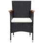 Garden furniture set 9 pieces and black synthetic rattan cushions by , Garden sets - Ref: Foro24-3095020, Price: 637,91 €, Di...