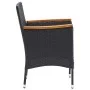 9-teiliges Gartenmöbel-Set und Kissen aus synthetischem Rattan schwarz von , Gartensets - Ref: Foro24-3095020, Preis: 706,88 ...