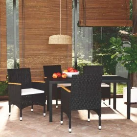 5-piece garden furniture set with black synthetic rattan cushions. by , Garden sets - Ref: Foro24-3095017, Price: 431,87 €, D...