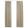 Blackout curtains with hooks 2 units beige 140x245 cm by vidaXL, Curtains and curtains - Ref: Foro24-134448, Price: 46,19 €, ...