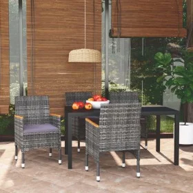 5-piece garden furniture set with gray synthetic rattan cushions by , Garden sets - Ref: Foro24-3095029, Price: 467,93 €, Dis...