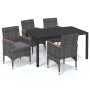 5-teiliges Gartenmöbel-Set mit Kissen synthetisches Rattangrau von , Gartensets - Ref: Foro24-3095029, Preis: 460,41 €, Rabat...