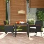 3-teiliges Gartenmöbel-Set mit Kissen synthetisches Rattan schwarz von , Gartensets - Ref: Foro24-3095015, Preis: 275,05 €, R...