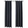 Blackout curtains and metal rings 2 pieces anthracite gray 140x225 cm by vidaXL, Curtains and curtains - Ref: Foro24-134459, ...
