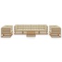 9-piece garden furniture set with solid pine wood cushions by , Garden sets - Ref: Foro24-3076517, Price: 1,00 €, Discount: %