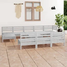 11-teiliges Gartenmöbel-Set massives Zirbenholz weiß von , Gartensets - Ref: Foro24-3083370, Preis: 540,12 €, Rabatt: %