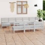 11-teiliges Gartenmöbel-Set massives Zirbenholz weiß von , Gartensets - Ref: Foro24-3083370, Preis: 554,80 €, Rabatt: %