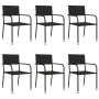 Juego de comedor de jardín 7 piezas ratán sintético negro de , Conjuntos de jardín - Ref: Foro24-3156759, Precio: 321,63 €, D...
