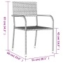 Juego de comedor de jardín 7 piezas ratán sintético negro de , Conjuntos de jardín - Ref: Foro24-3156759, Precio: 321,63 €, D...