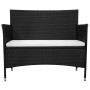 90 cm Gartenbank aus schwarzem Synthetikrattan von , Gartenbänke - Ref: Foro24-42582, Preis: 117,60 €, Rabatt: %