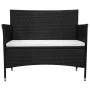 Garden bench 90 cm black synthetic rattan by , garden benches - Ref: Foro24-42582, Price: 115,54 €, Discount: %