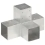 Galvanized metal X-shaped post connector 91x91 mm by , fence posts - Ref: Foro24-145475, Price: 31,06 €, Discount: %