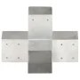 Galvanized metal X-shaped post connector 91x91 mm by , fence posts - Ref: Foro24-145475, Price: 31,06 €, Discount: %