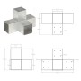 X-förmiger Polverbinder Metall verzinkt 91x91 mm von , Zaunpfosten - Ref: Foro24-145475, Preis: 35,79 €, Rabatt: %