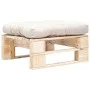 Gartenpaletten-Ottomane mit Kissen Sand Naturholz von , Hocker für den Außenbereich - Ref: Foro24-277473, Preis: 62,04 €, Rab...