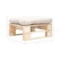 Gartenpaletten-Ottomane mit Kissen Sand Naturholz von , Hocker für den Außenbereich - Ref: Foro24-277473, Preis: 62,04 €, Rab...