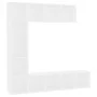 TV stand and bookshelf 3 pieces white 180x30x180 cm by , Bookcases and shelves - Ref: Foro24-278788, Price: 172,17 €, Discoun...