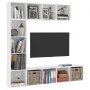 TV stand and bookshelf 3 pieces white 180x30x180 cm by , Bookcases and shelves - Ref: Foro24-278788, Price: 172,17 €, Discoun...