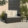 Garden bench with black synthetic rattan cushions 105 cm by , garden benches - Ref: Foro24-362318, Price: 118,43 €, Discount: %
