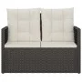 Garden bench with black synthetic rattan cushions 105 cm by , garden benches - Ref: Foro24-362318, Price: 118,43 €, Discount: %