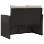 Garden bench with black synthetic rattan cushions 105 cm by , garden benches - Ref: Foro24-362318, Price: 118,43 €, Discount: %