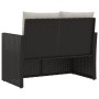 Gartenbank mit Kissen Kunstrattan schwarz 105 cm von , Gartenbänke - Ref: Foro24-362318, Preis: 129,12 €, Rabatt: %
