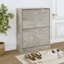 Mueble zapatero madera contrachapada gris hormigón 63x24x81cm by , Shoe racks and shoe organizers - Ref: Foro24-342559, Price...