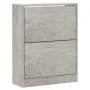 Mueble zapatero madera contrachapada gris hormigón 63x24x81cm by , Shoe racks and shoe organizers - Ref: Foro24-342559, Price...