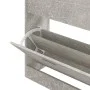Mueble zapatero madera contrachapada gris hormigón 63x24x81cm by , Shoe racks and shoe organizers - Ref: Foro24-342559, Price...