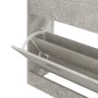 Mueble zapatero madera contrachapada gris hormigón 63x24x81cm by , Shoe racks and shoe organizers - Ref: Foro24-342559, Price...