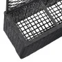 Mesh and flowerbed with 3 black synthetic rattan pots 83x30x130 cm by vidaXL, Pots and planters - Ref: Foro24-46932, Price: 1...
