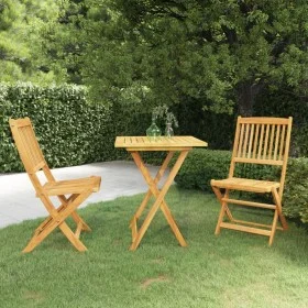 3-teiliges faltbares Garten-Esszimmer aus massivem Akazienholz von , Gartensets - Ref: Foro24-3058254, Preis: 167,63 €, Rabat...
