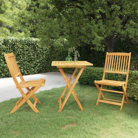 3-teiliges faltbares Garten-Esszimmer aus massivem Akazienholz von , Gartensets - Ref: Foro24-3058254, Preis: 165,54 €, Rabat...