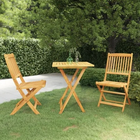 Comedor de jardín plegable 3 piezas madera maciza de acacia de , Conjuntos de jardín - Ref: Foro24-3058254, Precio: 169,15 €,...