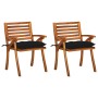 Garten-Esszimmerstühle mit Kissen 2 Stück massives Akazienholz von , Gartenstühle - Ref: Foro24-3060846, Preis: 262,86 €, Rab...